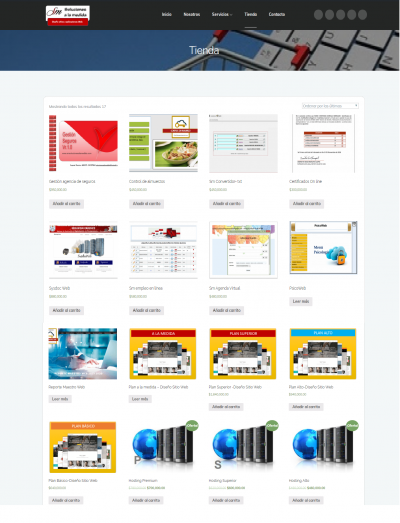 tienda smsolucionesalamedida.com pagos on line tienda carrito de compras Diseño y desarrollo aplicaciones y sitios web carrito de compras smsolucionesalamedida.com